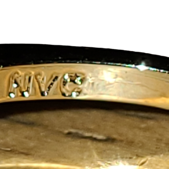 Nataliya V Colliste Crystal Gold Tone Statement Ring, Vintage Designer Ring L4 - Picture 4 of 4